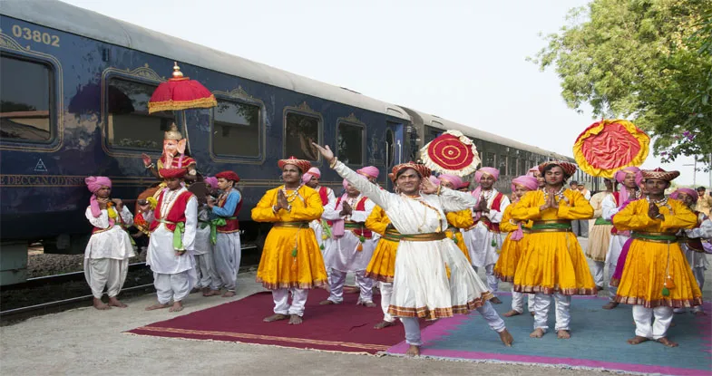 Welcoming ceremony at luxury Train Image